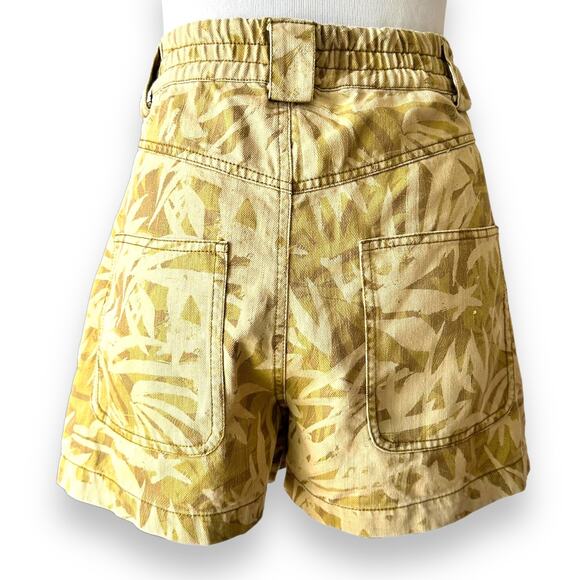 Free People Tropical Print Studded Khaki Shorts EUC - Picture 9 of 13
